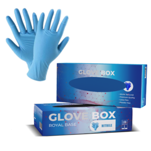 <b>Blue Nitrile Gloves:</b> <br> Box R80 (1 Box), <br> Case R750 (10 Boxes)